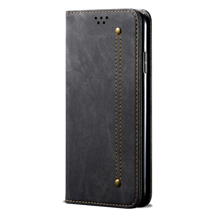 For Honor X6A Denim Texture Flip Leather Phone Case(Black) - Honor Cases by PMC TechLife | Online Shopping South Africa | PMC TechLife | Buy Now Pay Later Mobicred