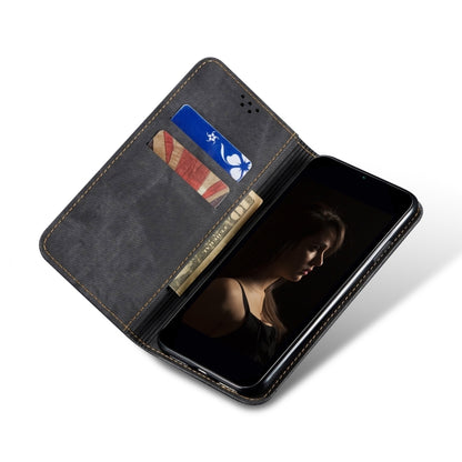 For Honor Magic6 Pro Denim Texture Flip Leather Phone Case(Black) - Honor Cases by PMC Jewellery | Online Shopping South Africa | PMC Jewellery | Buy Now Pay Later Mobicred