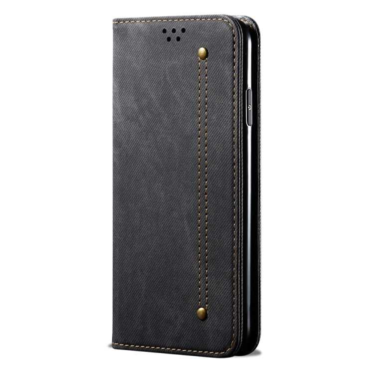 For Honor 200 Lite Global Denim Texture Flip Leather Phone Case(Black) - Honor Cases by PMC TechLife | Online Shopping South Africa | PMC TechLife | Buy Now Pay Later Mobicred