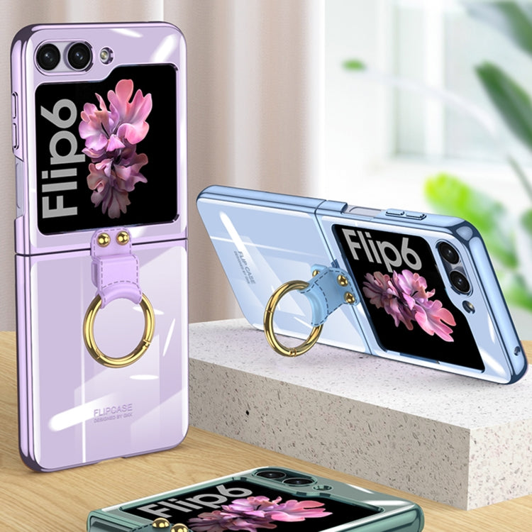 For Samsung Galaxy Z Flip6 / Flip7 FE GKK Electroplating Phone Case with Ring(Green) - free shipping - PMC Jewellery - Order now!