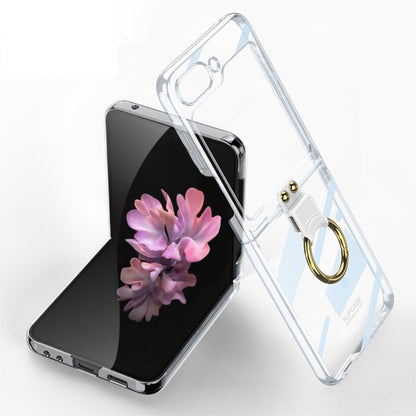 For Samsung Galaxy Z Flip6 GKK Electroplating Phone Case with Ring(Transparent) - Galaxy Z Flip6 5G Cases by GKK | Online Shopping South Africa | PMC Jewellery | Buy Now Pay Later Mobicred