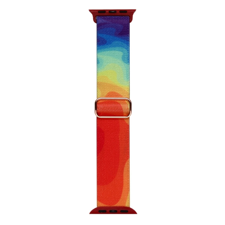 For Apple Watch SE 2022 44mm Painted Pattern Nylon Replacement Watch Band(Liquid Colorful) - Watch Bands by PMc TechLife | Online Shopping South Africa | PMc TechLife | Buy Now Pay Later Mobicred