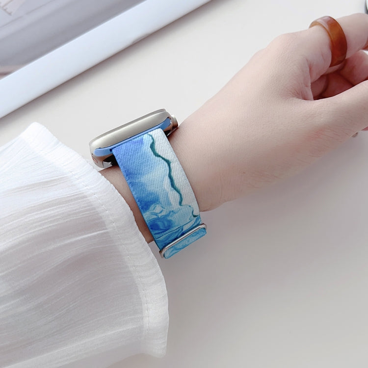 For Apple Watch 3 38mm Painted Pattern Nylon Replacement Watch Band(Symphony Aurora) - Watch Bands by PMc TechLife | Online Shopping South Africa | PMc TechLife | Buy Now Pay Later Mobicred