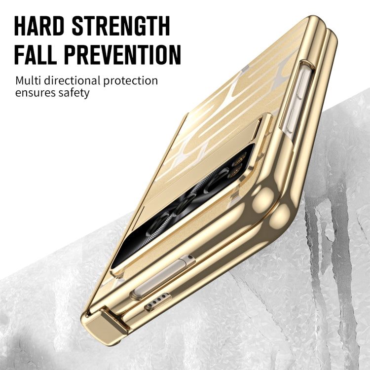 For Google Pixel Fold Integrated Electroplating Folding Phone Case(Gold) - Google Cases by PMC TechLife | Online Shopping South Africa | PMC TechLife | Buy Now Pay Later Mobicred