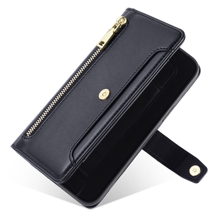 For Infinix Note 40 5G Sheep Texture Cross-body Zipper Wallet Leather Phone Case(Black) - Infinix Cases by PMC TechLife | Online Shopping South Africa | PMC TechLife | Buy Now Pay Later Mobicred