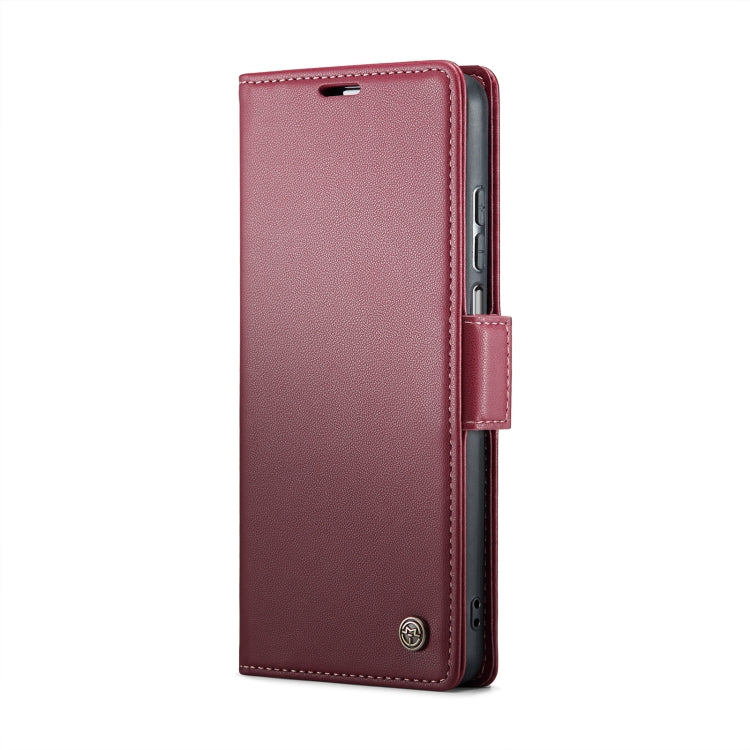 For Realme 10 Pro 5G CaseMe 023 Butterfly Buckle Litchi Texture RFID Anti-theft Leather Phone Case(Wine Red) - Realme Cases by CaseMe | Online Shopping South Africa | PMC Jewellery | Buy Now Pay Later Mobicred