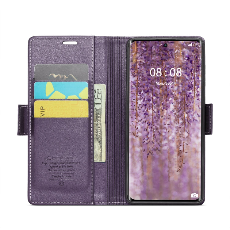 For Realme 11 Pro/11 Pro+ CaseMe 023 Butterfly Buckle Litchi Texture RFID Anti-theft Leather Phone Case(Pearly Purple) - Realme Cases by CaseMe | Online Shopping South Africa | PMC Jewellery | Buy Now Pay Later Mobicred