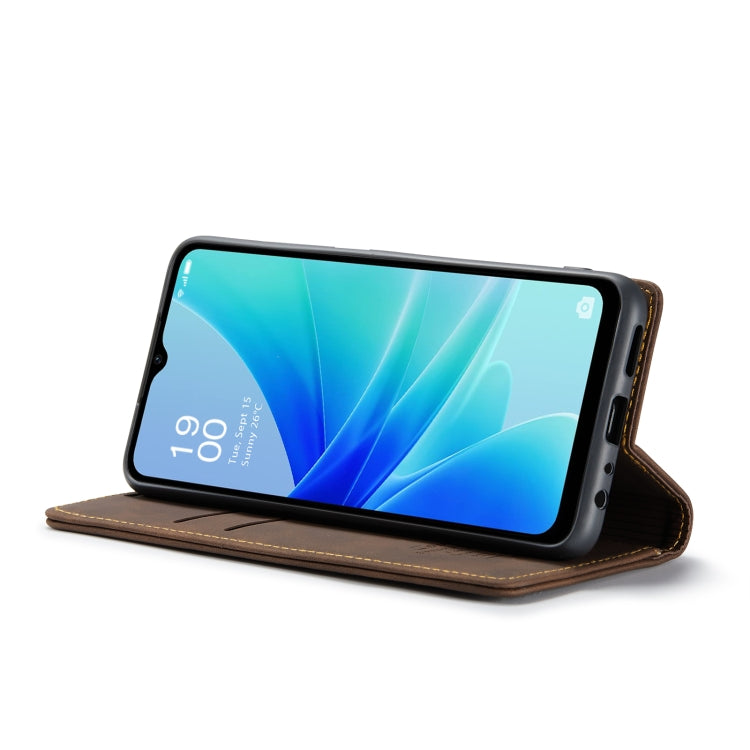 For OPPO A57 4G Global/A57S 4G Global/A77 4G Global CaseMe 013 Multifunctional Horizontal Flip Leather Phone Case(Coffee) - OPPO Cases by CaseMe | Online Shopping South Africa | PMC Jewellery | Buy Now Pay Later Mobicred