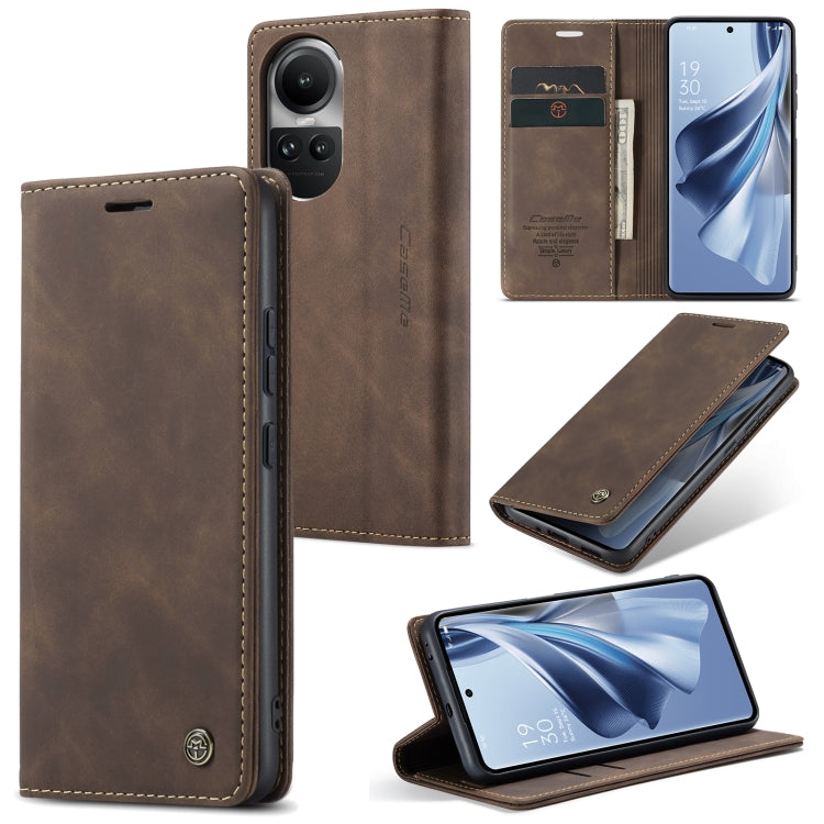 For OPPO Reno10 5G Global／Reno10 Pro Global CaseMe 013 Multifunctional Horizontal Flip Leather Phone Case(Coffee) - OPPO Cases by CaseMe | Online Shopping South Africa | PMC Jewellery | Buy Now Pay Later Mobicred