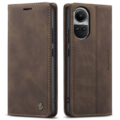 For OPPO Reno10 5G Global／Reno10 Pro Global CaseMe 013 Multifunctional Horizontal Flip Leather Phone Case(Coffee) - OPPO Cases by CaseMe | Online Shopping South Africa | PMC Jewellery | Buy Now Pay Later Mobicred