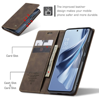 For OPPO Reno10 5G Global／Reno10 Pro Global CaseMe 013 Multifunctional Horizontal Flip Leather Phone Case(Coffee) - OPPO Cases by CaseMe | Online Shopping South Africa | PMC Jewellery | Buy Now Pay Later Mobicred