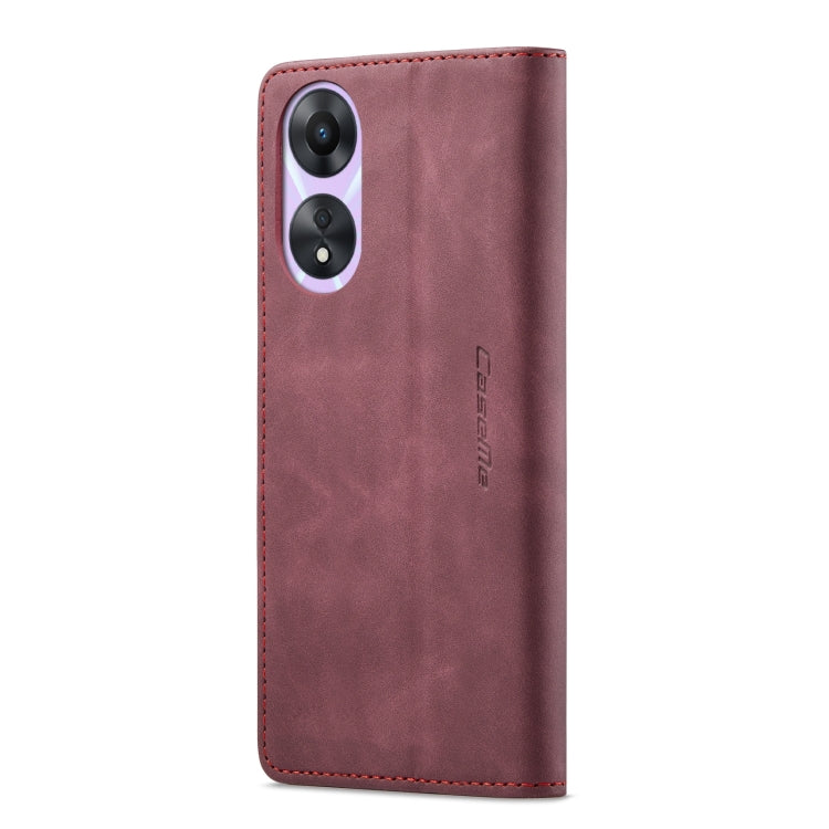 For OPPO A58 5G / A58X 5G CaseMe 013 Multifunctional Horizontal Flip Leather Phone Case(Wine Red) - OPPO Cases by CaseMe | Online Shopping South Africa | PMC Jewellery | Buy Now Pay Later Mobicred