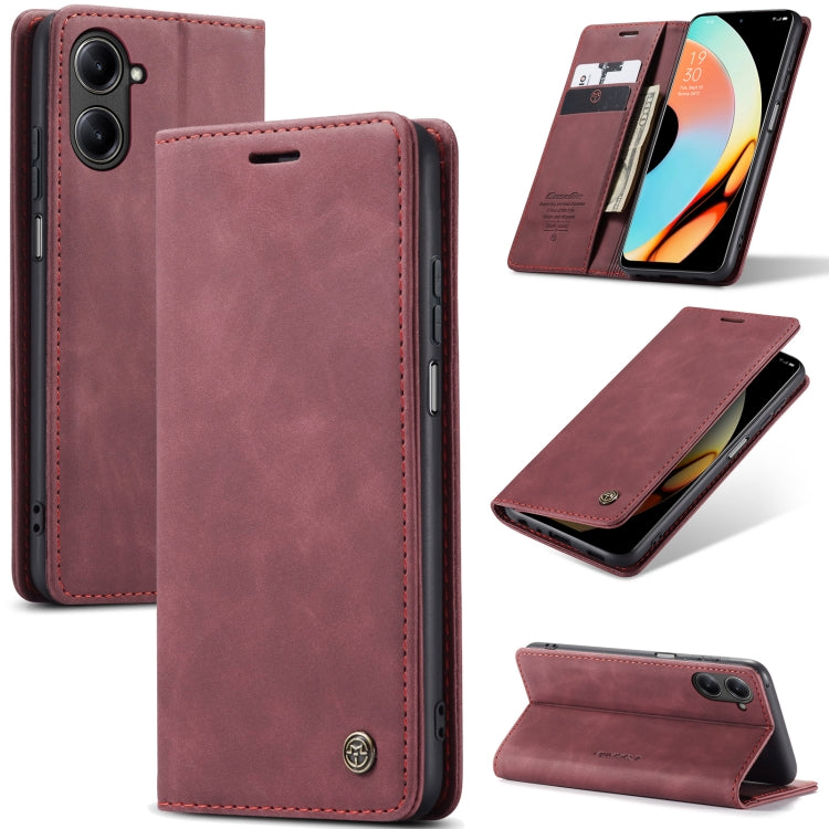 For Realme 10 Pro 5G CaseMe 013 Multifunctional Horizontal Flip Leather Phone Case(Wine Red) - Realme Cases by CaseMe | Online Shopping South Africa | PMC Jewellery | Buy Now Pay Later Mobicred