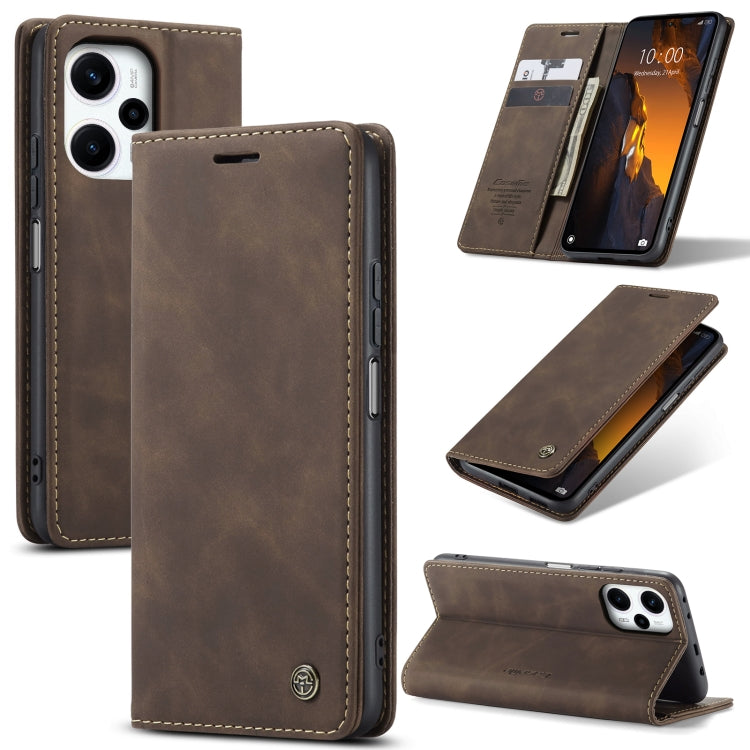 For Xiaomi Poco F5 5G/Redmi Note 12 Turbo 5G CaseMe 013 Multifunctional Horizontal Flip Leather Phone Case(Coffee) - Xiaomi Cases by CaseMe | Online Shopping South Africa | PMC Jewellery | Buy Now Pay Later Mobicred