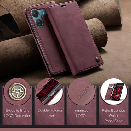 For Xiaomi Redmi 13C 4G Global / 13C 5G CaseMe 013 Multifunctional Horizontal Flip Leather Phone Case(Wine Red) - Xiaomi Cases by CaseMe | Online Shopping South Africa | PMC Jewellery | Buy Now Pay Later Mobicred