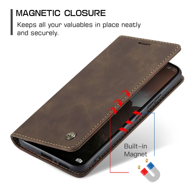 For Xiaomi Redmi Note 13 4G CaseMe 013 Multifunctional Horizontal Flip Leather Phone Case(Coffee) - Xiaomi Cases by CaseMe | Online Shopping South Africa | PMC Jewellery | Buy Now Pay Later Mobicred