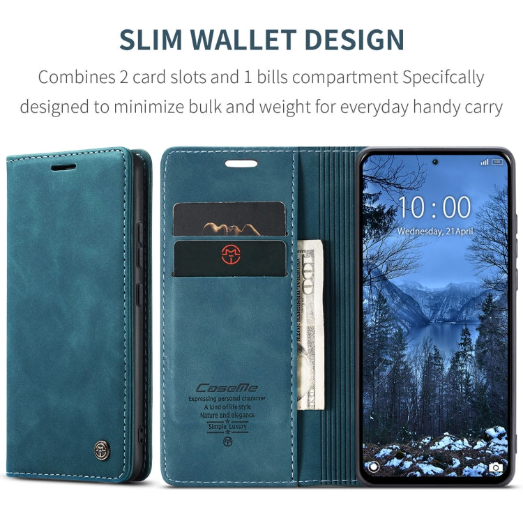 For Xiaomi Redmi Note 13 4G CaseMe 013 Multifunctional Horizontal Flip Leather Phone Case(Blue) - Xiaomi Cases by CaseMe | Online Shopping South Africa | PMC Jewellery | Buy Now Pay Later Mobicred