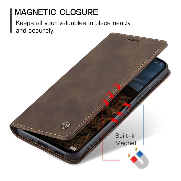 For Xiaomi Redmi Note 13 Pro 4G CaseMe 013 Multifunctional Horizontal Flip Leather Phone Case(Coffee) - Xiaomi Cases by CaseMe | Online Shopping South Africa | PMC Jewellery | Buy Now Pay Later Mobicred