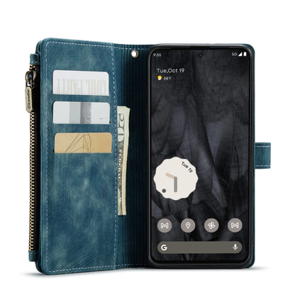 For Google Pixel 8 Pro CaseMe C30 Multifunctional Leather Phone Case(Blue) - Google Cases by CaseMe | Online Shopping South Africa | PMC Jewellery | Buy Now Pay Later Mobicred