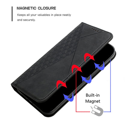 For Xiaomi Redmi K70 / K70 Pro Diamond Splicing Skin Feel Magnetic Leather Phone Case(Black) - K70 Pro Cases by PMC Jewellery | Online Shopping South Africa | PMC Jewellery | Buy Now Pay Later Mobicred