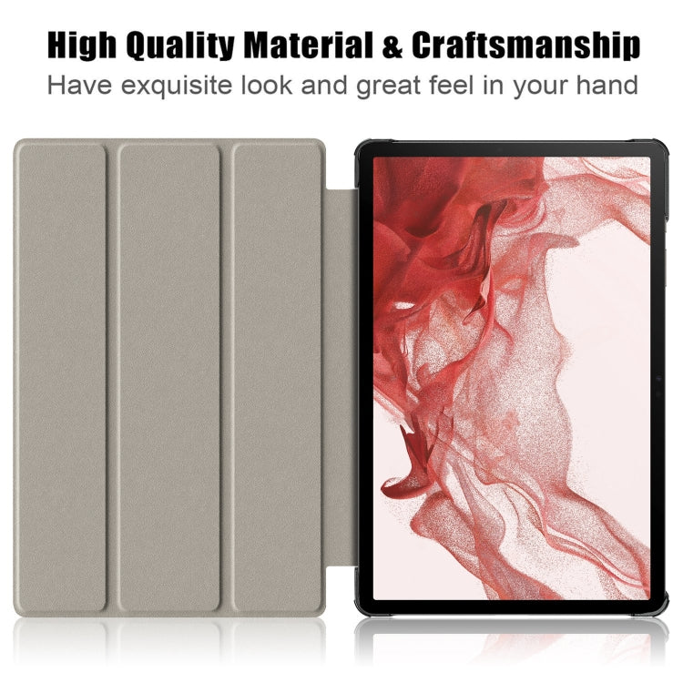 For Samsung Galaxy Tab S9+ Custer Painted 3-Fold Holder Smart Leather Tablet Case(Dream Deer) - free shipping - PMC Jewellery - Order now!