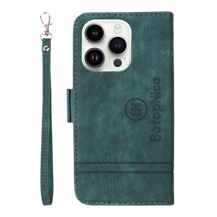 For iPhone 15 Pro Max BETOPNICE Dual-side Buckle Leather Phone Case(Green) - iPhone 15 Pro Max Cases by BETOPNICE | Online Shopping South Africa | PMC Jewellery | Buy Now Pay Later Mobicred