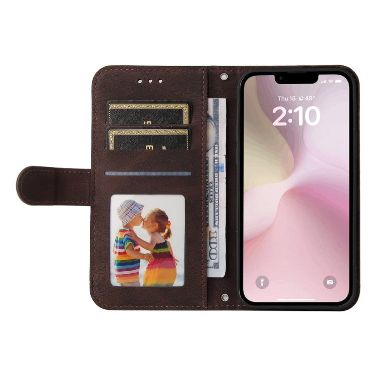 For iPhone 16e Skin Feel Life Tree Leather Phone Case(Brown) - iPhone 16e Cases by PMC TechLife | Online Shopping South Africa | PMC TechLife | Buy Now Pay Later Mobicred