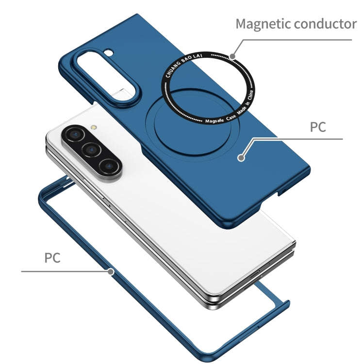 For Samsung Galaxy Z Fold5 Magsafe Magnetic Folding PC Phone Case(Blue) - Galaxy Z Fold5 Cases by PMC TechLife | Online Shopping South Africa | PMC TechLife