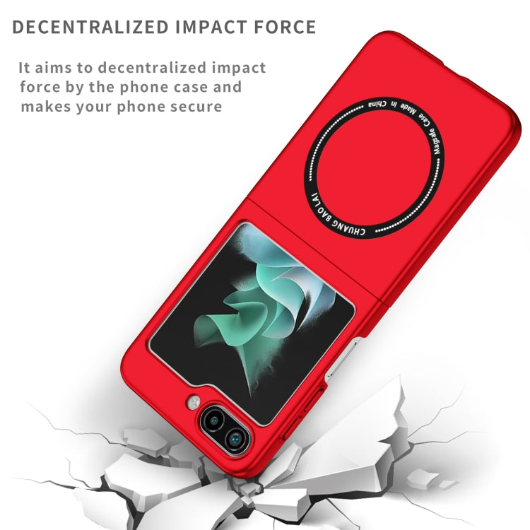 For Samsung Galaxy Z Flip5 5G Magsafe Magnetic Folding PC Phone Case(Red) - Galaxy Z Flip5 Cases by PMC TechLife | Online Shopping South Africa | PMC TechLife