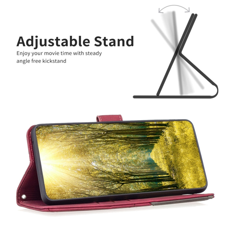 For iPhone 16 Magnetic Buckle Rhombus Texture Leather Phone Case(Red) - iPhone 16 Cases by PMC TechLife | Online Shopping South Africa | PMC TechLife | Buy Now Pay Later Mobicred