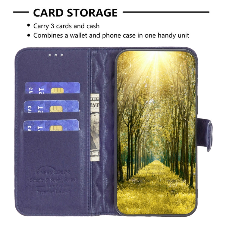 For iPhone 16 Diamond Lattice Wallet Flip Leather Phone Case(Blue) - iPhone 16 Cases by PMC TechLife | Online Shopping South Africa | PMC TechLife | Buy Now Pay Later Mobicred