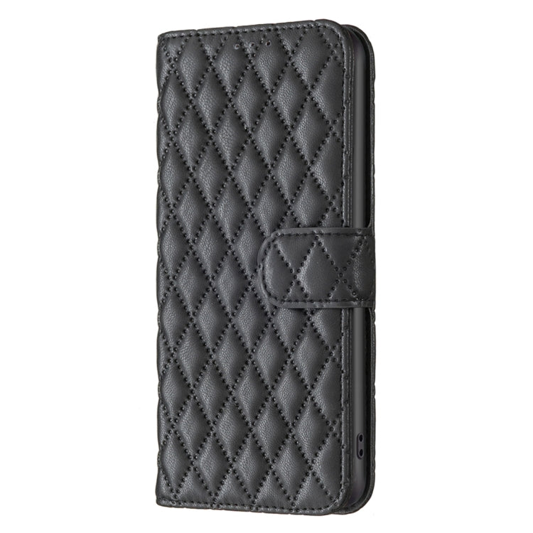 For iPhone 16 Plus Diamond Lattice Wallet Flip Leather Phone Case(Black) - iPhone 16 Plus Cases by PMC TechLife | Online Shopping South Africa | PMC TechLife | Buy Now Pay Later Mobicred
