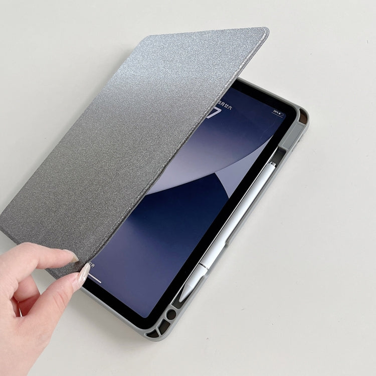 For iPad Air 11 2025 / 2024 / Pro 11 Gradient Glitter Magnetic Split Leather Tablet Case(Black) - iPad Pro 11 (2022/2021) Cases by PMC TechLife | Online Shopping South Africa | PMC TechLife | Buy Now Pay Later Mobicred