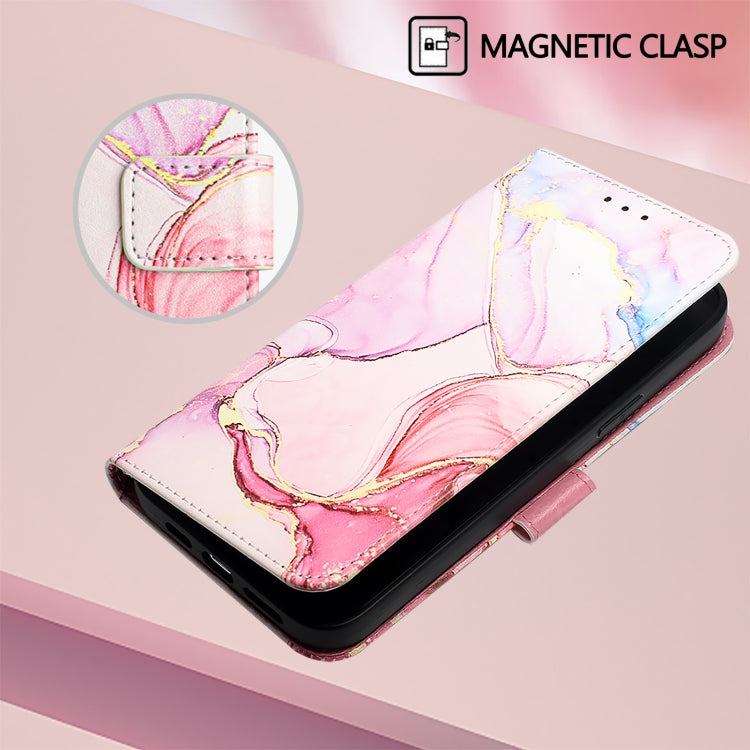 For iPhone SE 2024 PT003 Marble Pattern Flip Leather Phone Case(Rose Gold LS005) - More iPhone Cases by PMC Jewellery | Online Shopping South Africa | PMC Jewellery | Buy Now Pay Later Mobicred