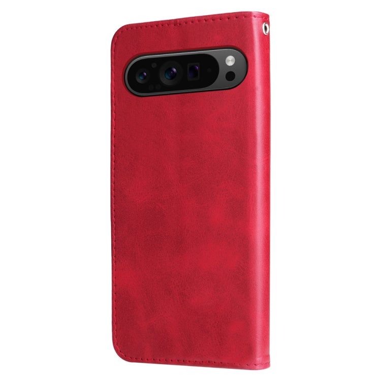 For Google Pixel 9 Pro Fashion Calf Texture Zipper Leather Phone Case(Red) - Google Cases by PMC Jewellery | Online Shopping South Africa | PMC Jewellery | Buy Now Pay Later Mobicred