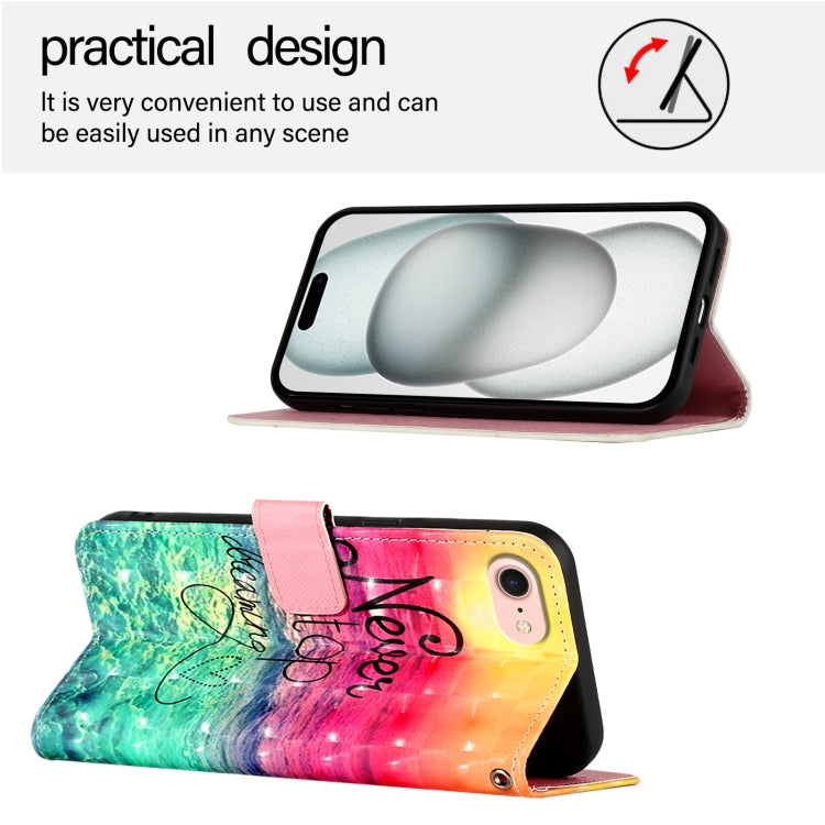 For iPhone SE 2024 3D Painting Horizontal Flip Leather Phone Case(Chasing Dreams) - More iPhone Cases by PMC Jewellery | Online Shopping South Africa | PMC Jewellery | Buy Now Pay Later Mobicred