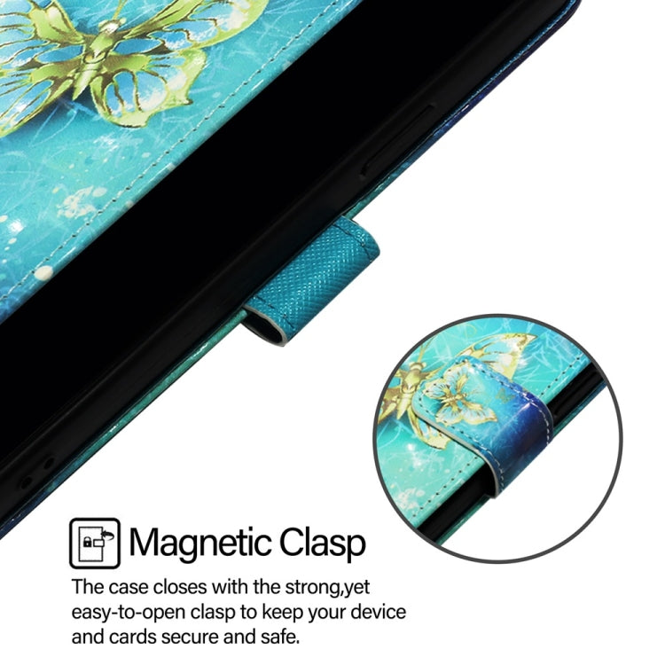 For iPhone 16 Pro Max 3D Painting Horizontal Flip Leather Phone Case(Golden Butterfly) - iPhone 16 Pro Max Cases by PMC TechLife | Online Shopping South Africa | PMC TechLife | Buy Now Pay Later Mobicred