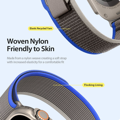 For Apple Watch 2 38mm DUX DUCIS YJ Series Nylon Watch Band(Blue) - Watch Bands by DUX DUCIS | Online Shopping South Africa | PMC Jewellery | Buy Now Pay Later Mobicred