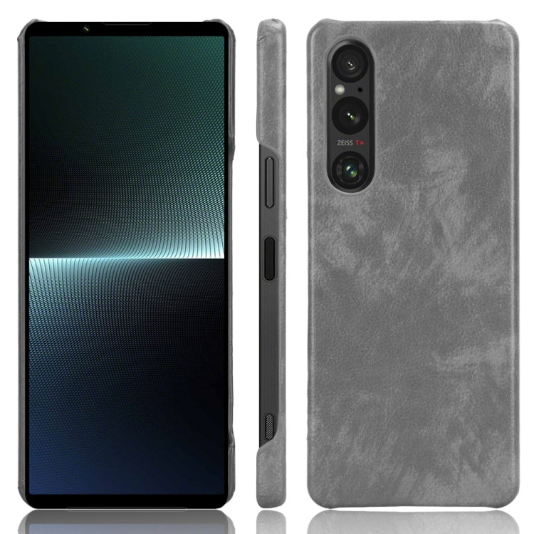 For Sony Xperia 1 V Litchi Texture Back Cover Phone Case(Grey) - Sony Cases by PMC TechLife | Online Shopping South Africa | PMC TechLife | Buy Now Pay Later Mobicred