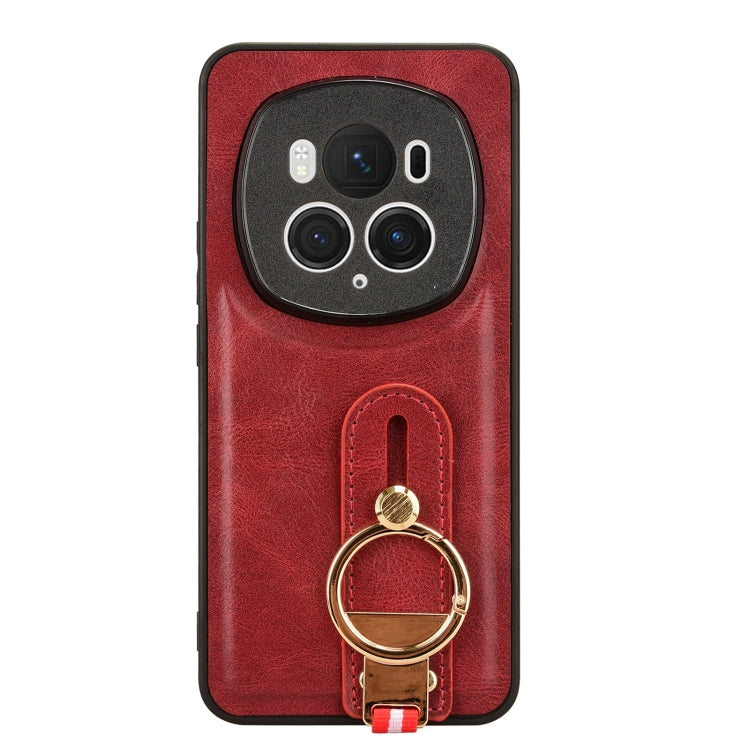 For Honor Magic6 Pro Wristband Leather Back Phone Case(Red) - Honor Cases by PMC Jewellery | Online Shopping South Africa | PMC Jewellery | Buy Now Pay Later Mobicred