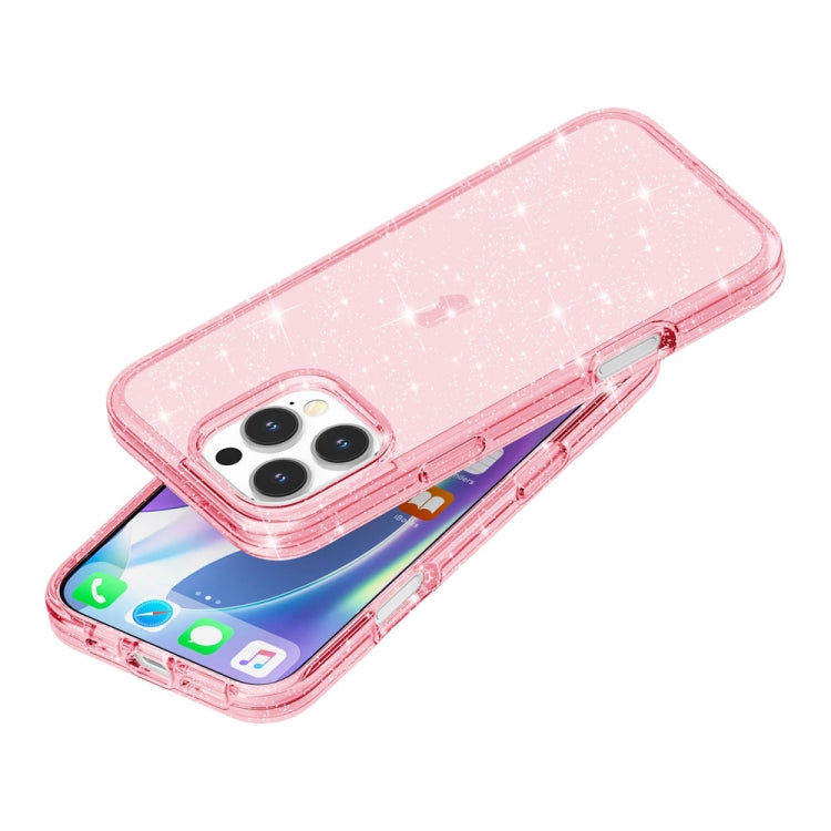 For iPhone 16 Pro Max Shockproof Terminator Glitter Powder Phone Case(Pink) - iPhone 16 Pro Max Cases by PMC Jewellery | Online Shopping South Africa | PMC Jewellery | Buy Now Pay Later Mobicred