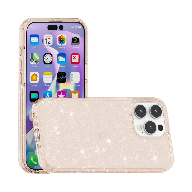 For iPhone 16 Pro Shockproof Terminator Glitter Powder Phone Case(Gold) - iPhone 16 Pro Cases by PMC Jewellery | Online Shopping South Africa | PMC Jewellery | Buy Now Pay Later Mobicred