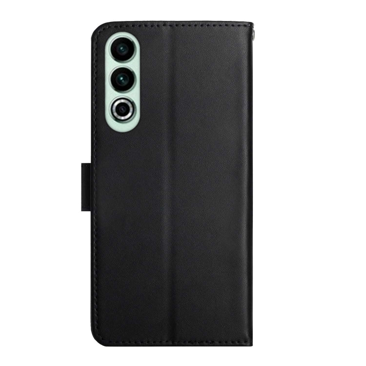 For OnePlus Nord CE4 Genuine Leather Fingerprint-proof Flip Phone Case(Black) - OnePlus Cases by PMC TechLife | Online Shopping South Africa | PMC TechLife | Buy Now Pay Later Mobicred