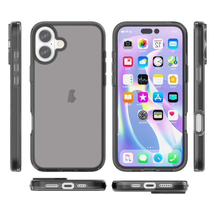 For iPhone 16 Shockproof Terminator Transparent Phone Case(Grey) - iPhone 16 Cases by PMC TechLife | Online Shopping South Africa | PMC TechLife | Buy Now Pay Later Mobicred