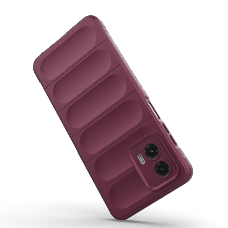 For Motorola Moto G73 5G Magic Shield TPU + Flannel Phone Case(Black) - Motorola Cases by PMC TechLife | Online Shopping South Africa | PMC TechLife | Buy Now Pay Later Mobicred