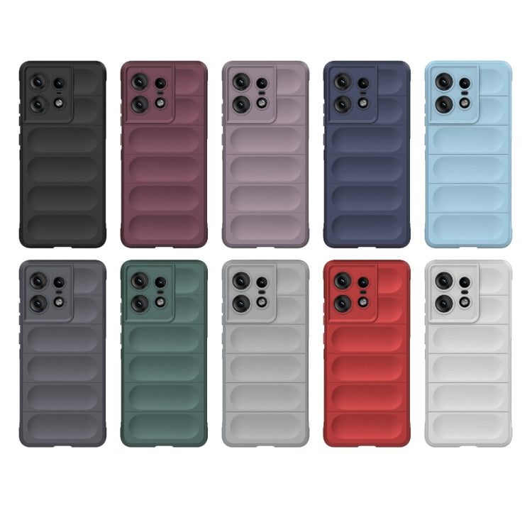 For Motorola Edge 50 Pro 5G Global Magic Shield TPU + Flannel Phone Case(Black) - Motorola Cases by PMC TechLife | Online Shopping South Africa | PMC TechLife | Buy Now Pay Later Mobicred