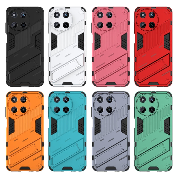 For Realme 11 4G Global Punk Armor 2 in 1 PC + TPU Phone Case with Holder(Red) - free shipping - PMC TechLife - Order now!