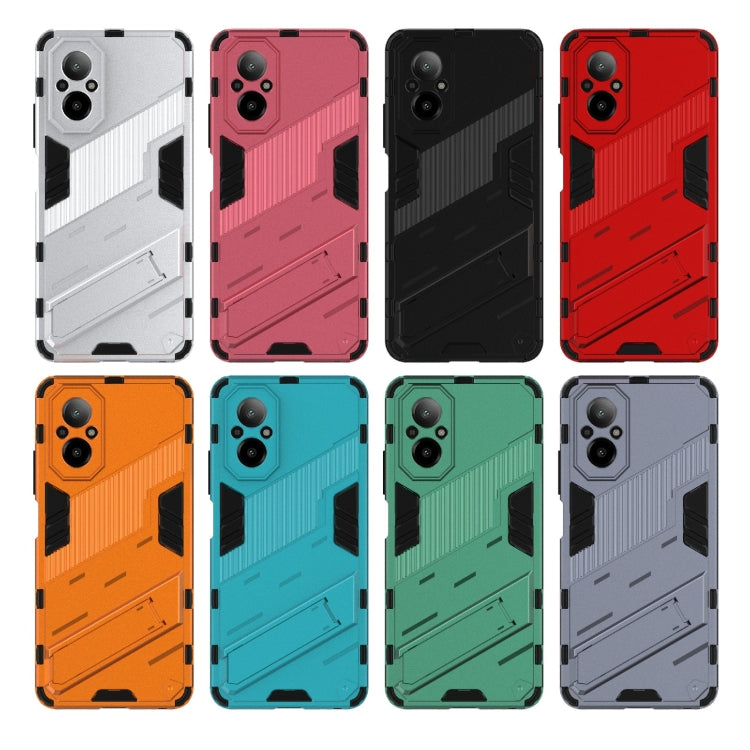 For Realme C67 4G Global Punk Armor 2 in 1 PC + TPU Phone Case with Holder(Red) - Realme Cases by PMC TechLife | Online Shopping South Africa | PMC TechLife | Buy Now Pay Later Mobicred