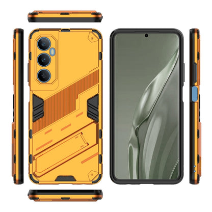 For Realme C65 4G Global Punk Armor 2 in 1 PC + TPU Phone Case with Holder(Orange) - Realme Cases by PMC Jewellery | Online Shopping South Africa | PMC Jewellery | Buy Now Pay Later Mobicred