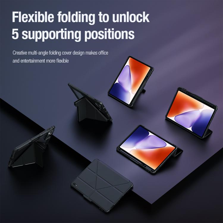 For Xiaomi Pad 7 / Pad 7 Pro NILLKIN Bumper Pro Camshield Tablet Leather Case(Black) - More Tablet Cases by NILLKIN | Online Shopping South Africa | PMc TechLife | Buy Now Pay Later Mobicred